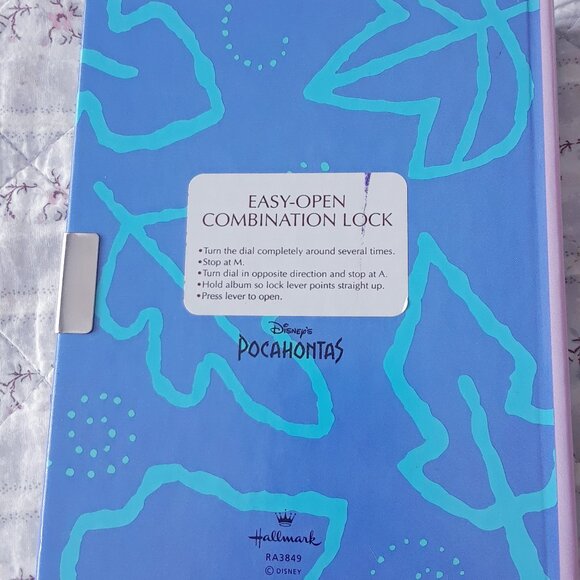 Rare Vintage 90s Hallmark Disney's Pocahontas Lock Diary - Picture 3 of 10